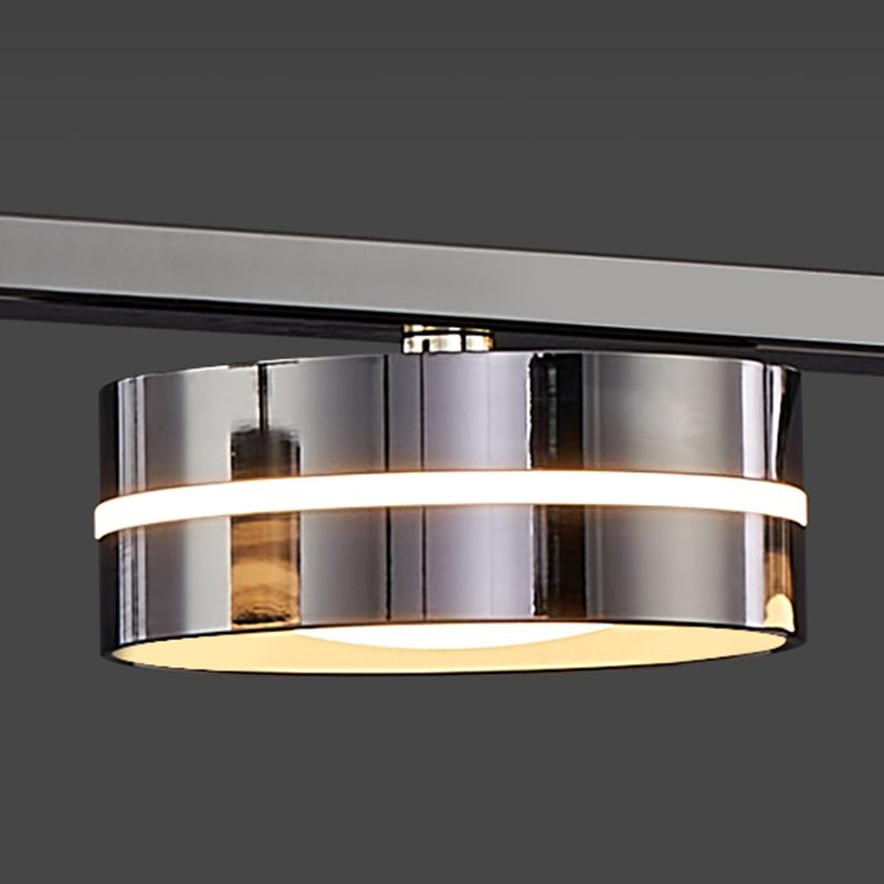 Contemporary Hanging Light Drum Island Light Fixture in Black for Dining Room