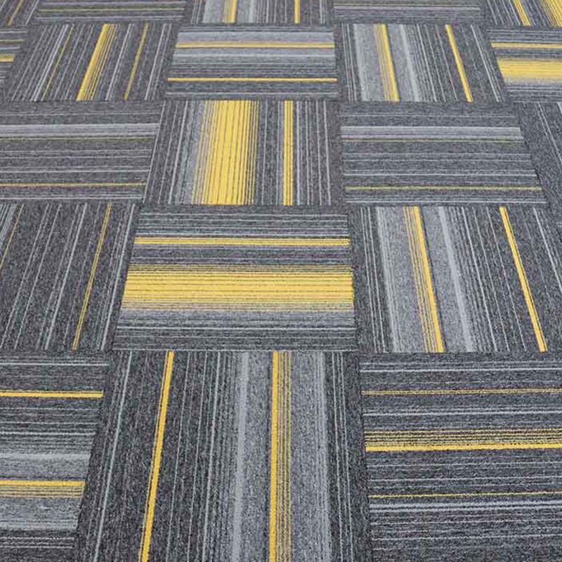 Carpet Tile Non-Skid Fade Resistant Geometry Loose Lay Carpet Tiles Living Room