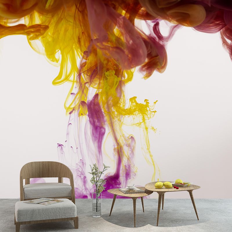 Photography Style Ink Fusion Wallpaper Mural Abstract Modern Wall Decor for Bedroom