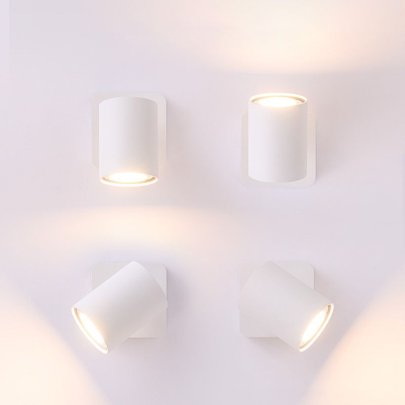 Modern Minimalist Style Cylinder Wall Mounted Lighting Metal 1 Light Wall Lamp