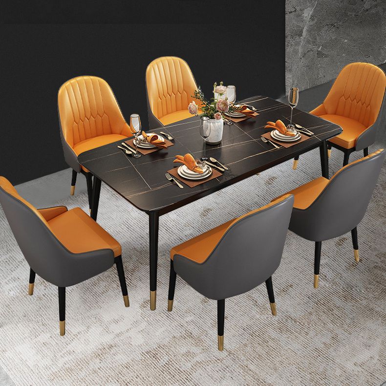 Modern 1/2/5/7 Pieces Dining Set Rectangle Stone Dining Table Set for Home