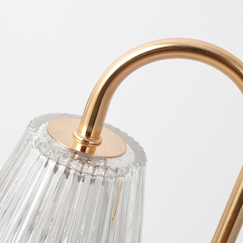1 tavolo da cono leggero leggero lampada da tavolo in vetro in stile moderno, aromaterapia non inclusa