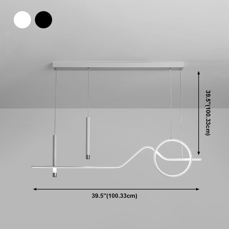 Illuminazione dell'isola geometrica contemporanea Metal 4 Light Segret Isola Light