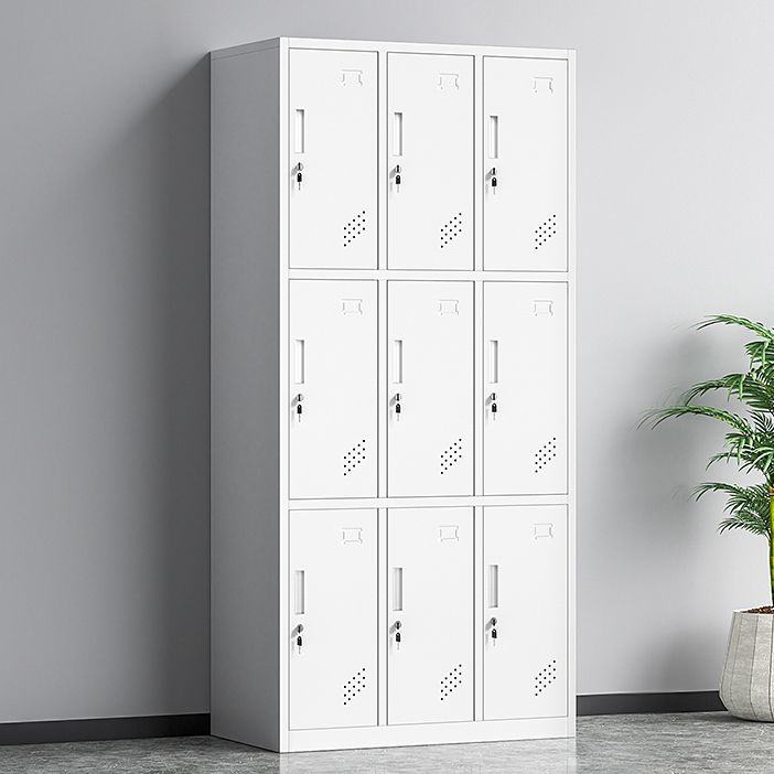 Contemporary Steel Storage Cabinet Non-Hanging Wardrobe Armoire