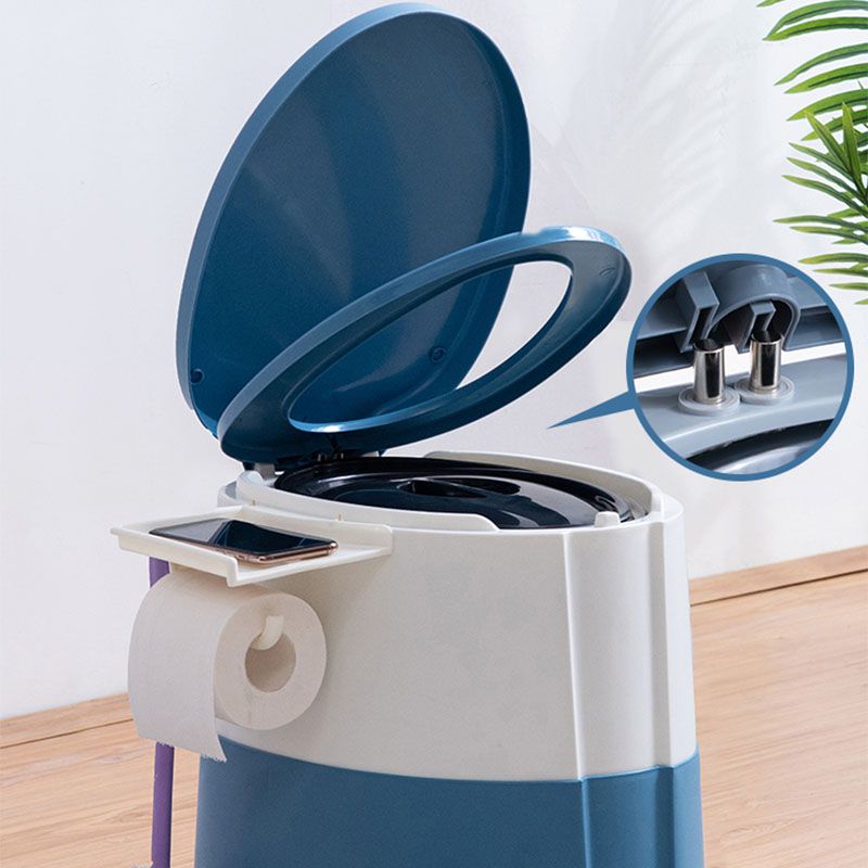 Contemporary Plastic Toilet Floor Mounted Toilet Bowl with Toilet Seat for Washroom