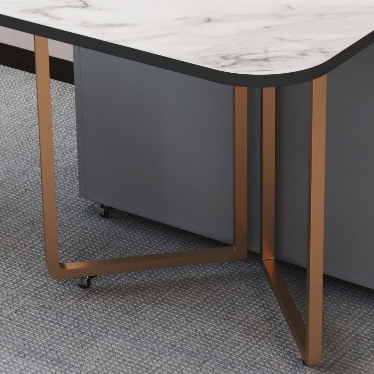 Foldable Sintered Stone Top Table Rectangle Extendable Table