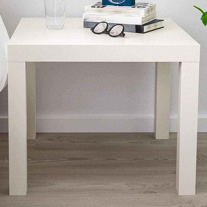 Contemporary Square Side End Table Wood 4 Legs End Slide Table