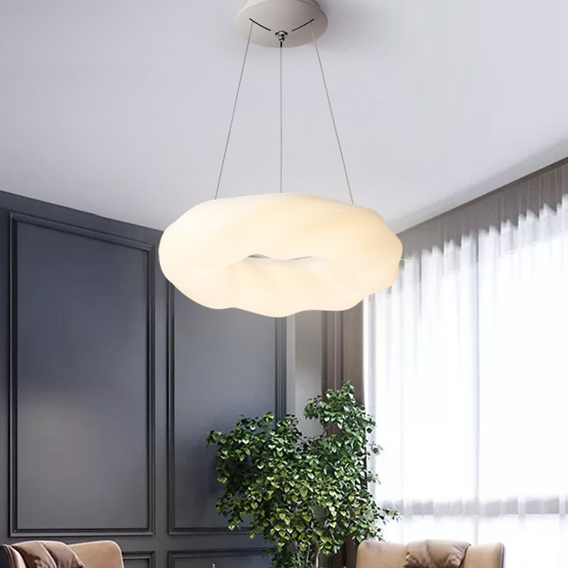 Lampadario modernista a forma di nuvola acrilica a led acrilico kit di luce appesa in bianco