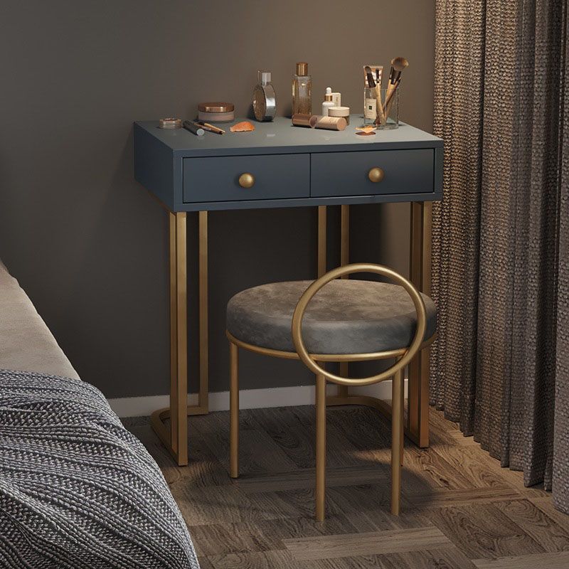 Bedroom Glam with Double Drawers Wooden Standing Make-up Vanity