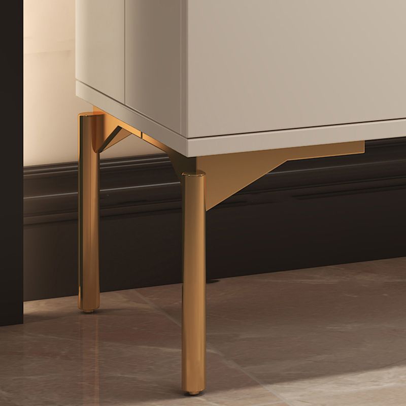 Contemporary Solid Wood Sideboard Cabinet with Drawers in White