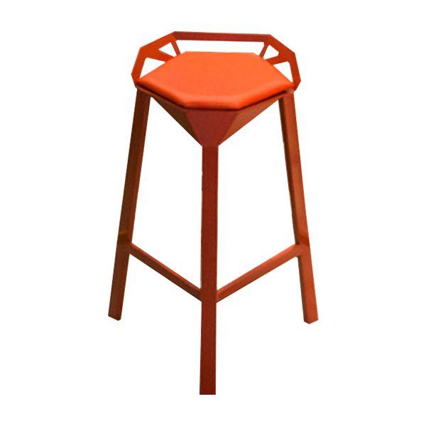 Modern Geometric Bar Stool Footrest Bristol Counter and Bar Stool with Iron Legs