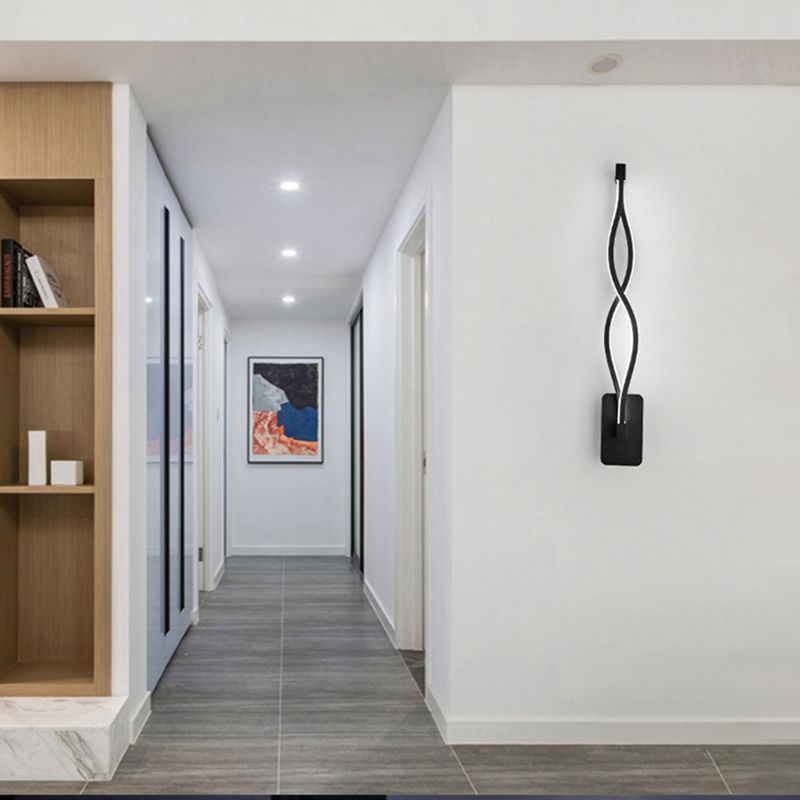 Sala de estar modernista pared apliques led lineal luz de pared simple montada en la pared