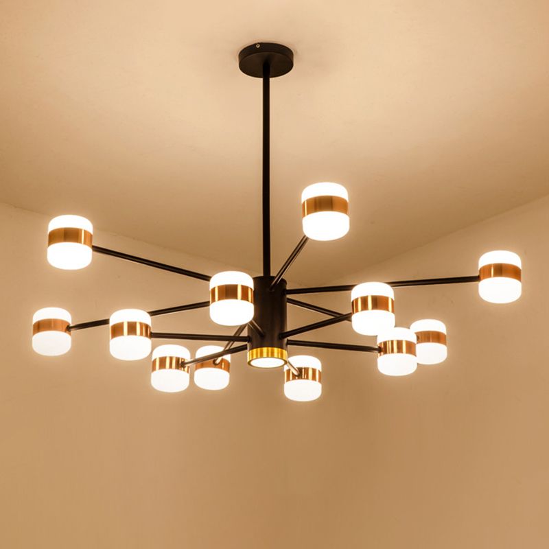 Rose Gold Sputnik Chandelier Postmodern LED Acrylic Pendant Light Fixture