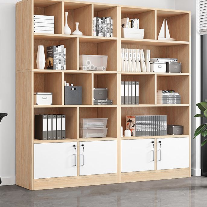 Modern Style Bookcase Engineer Wood Closed Back Bookshelf for Home