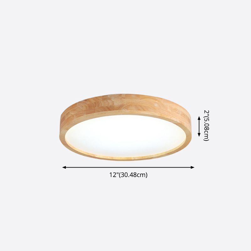 Luz de techo LED geométrica de madera en soporte empotrado interior acrílico de estilo conciso moderno en color registro