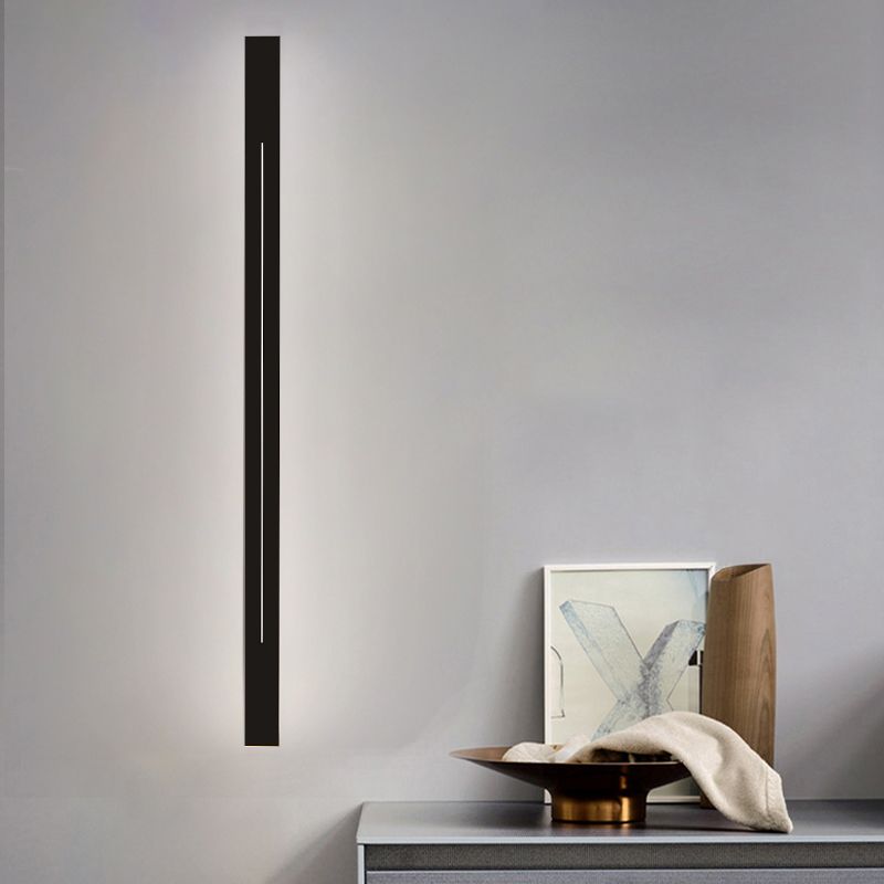 Luces de pared de sombra lineal de metal apliques modernos 1 cabezal de montaje en la pared de la pared