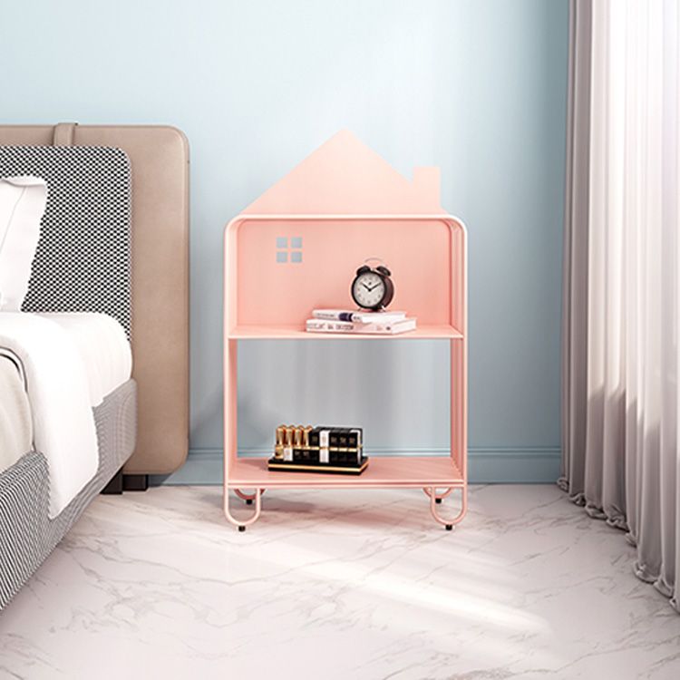 Open Back Metal Bookshelf Scandinavian Style Bookcase for Home Study Room