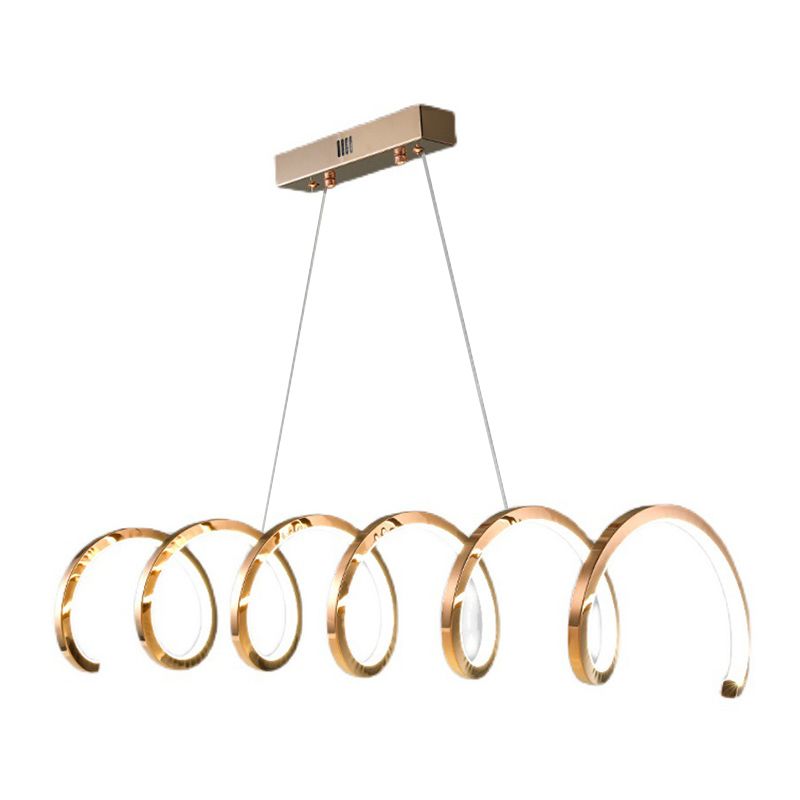 Modern Style Ribbon-like Shape Island Pendants Metal Pendant Lights for Living Room
