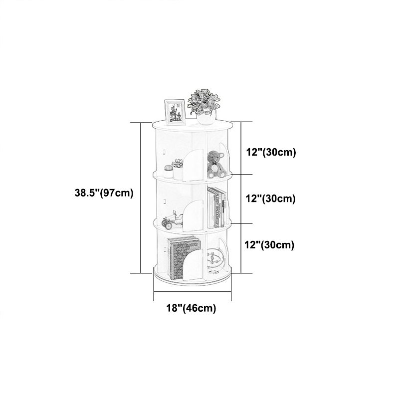 Libreria per angoli angoli di legno fabbricato bianco contemporaneo chiuso.