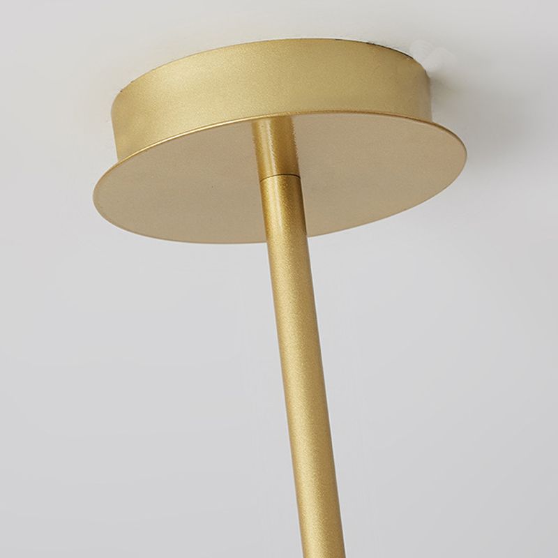 Modern Simple Chandelier Multi Lights Hanging Pendant Light Fixture with Glass Shade