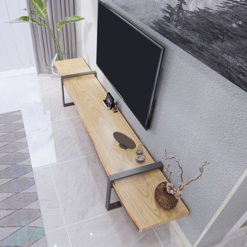 17.72"H TV Stand Industrial Style TV Solid Wood Stand Console for Living Room