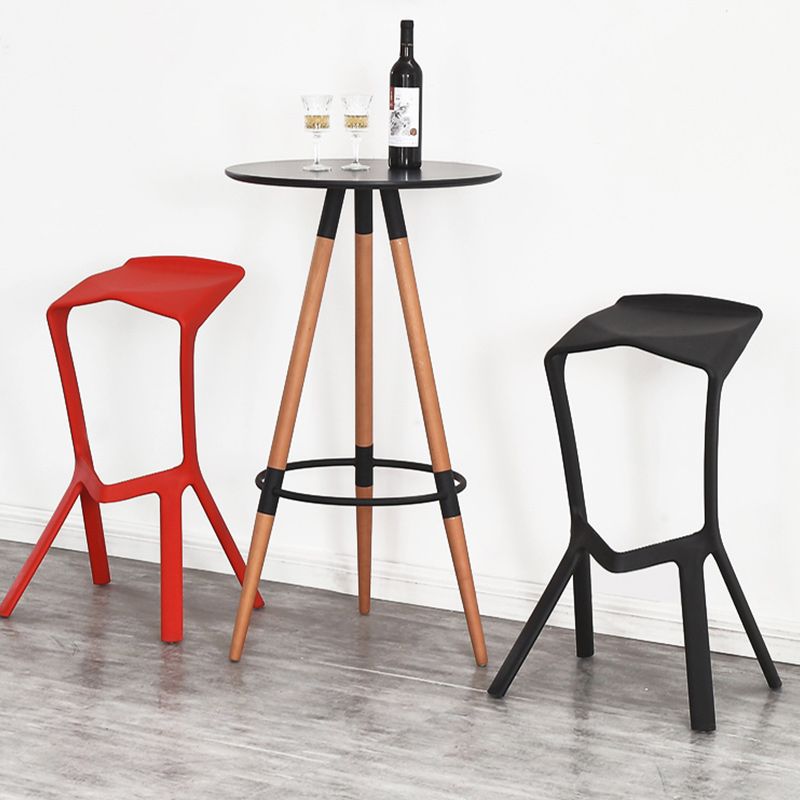 Nordic Stackable Bar-stool Plastic Counter Bar Stool for Home