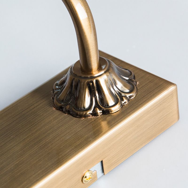 Simple Brass Mirror LED Wall Light Sconces with Acrylic Shade for Bathroom