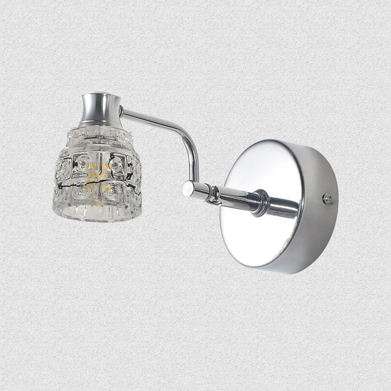 Geometric Vanity Lighting Modern Style Crystal 1 Light Vanity Wall Sconce