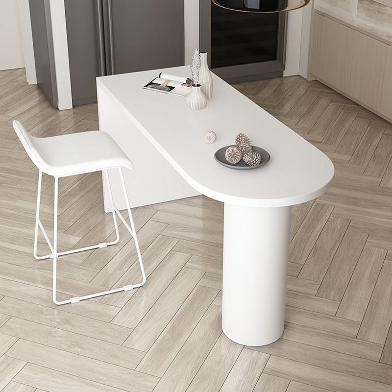 Contemporary Bar Table Solid Wood Specialty Pub Table for Breakroom