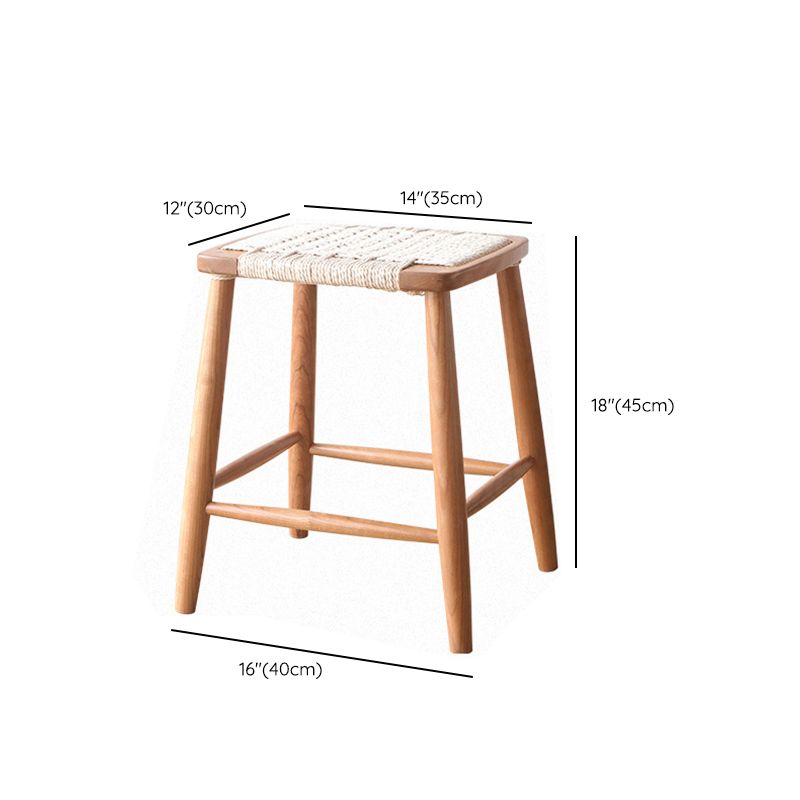 Contemporary Backless Bar Stools with Cherry Solid Wood Base