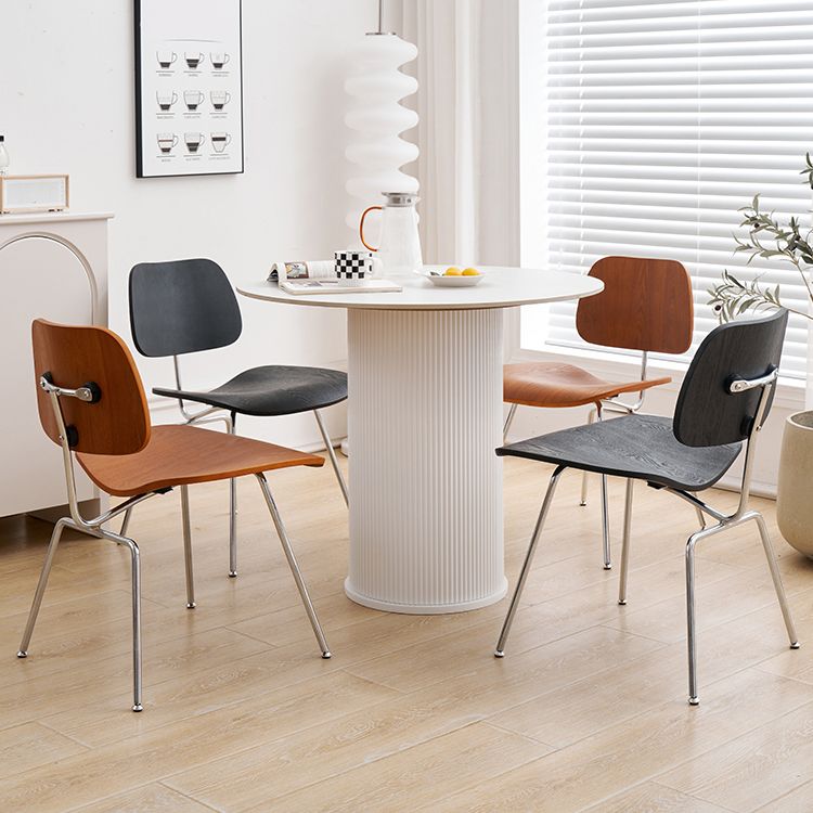 Contemporary Style Wooden Open Back Dining Side Chair for Home
