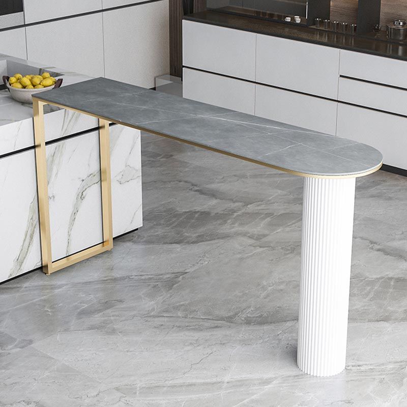Island Contemporary Bar Table 42-inch Height Stone Top Bistro Table