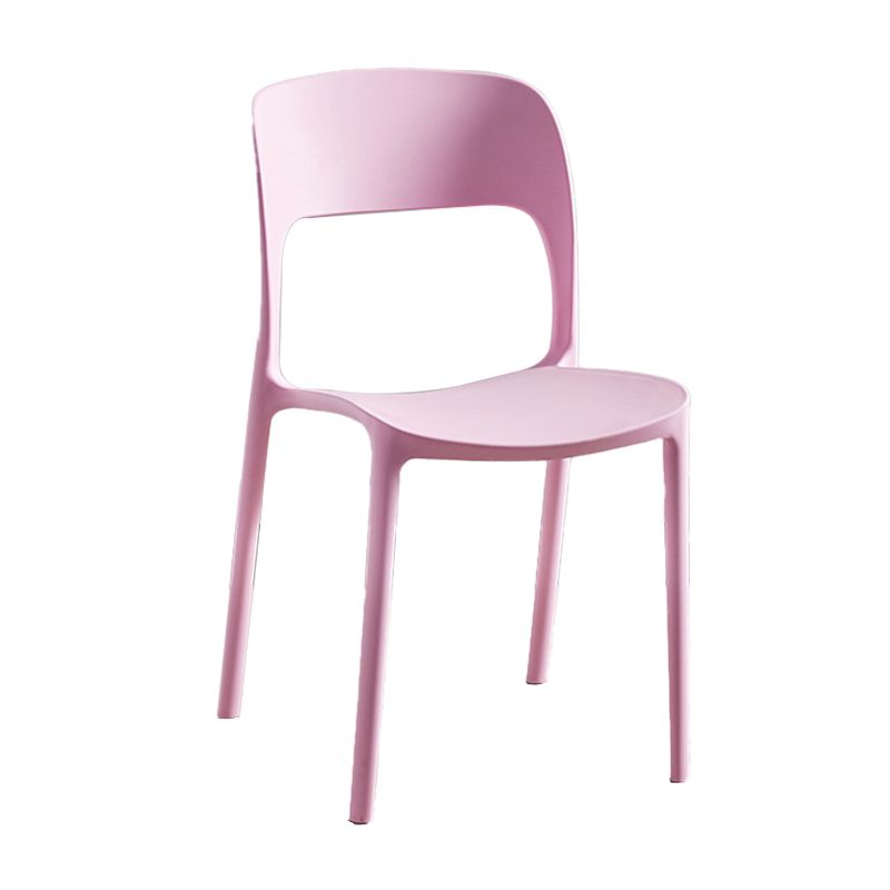 Plastic Contemporary Modern Dining Side Chair Open Back Chair