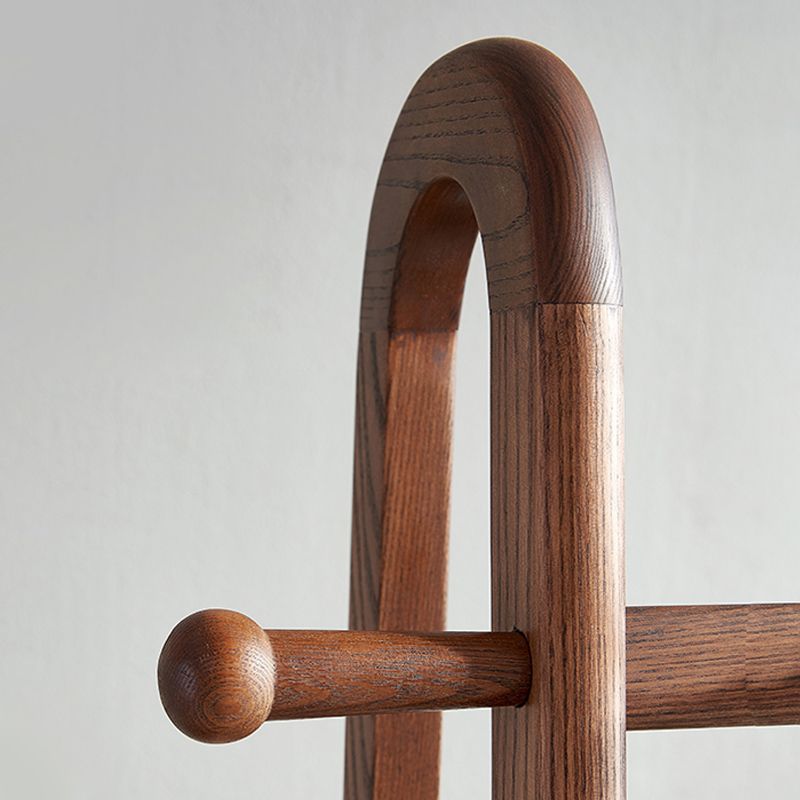 Brown Contemporary Style Armoire Ash Wood Open Armoire with Clothing Rod