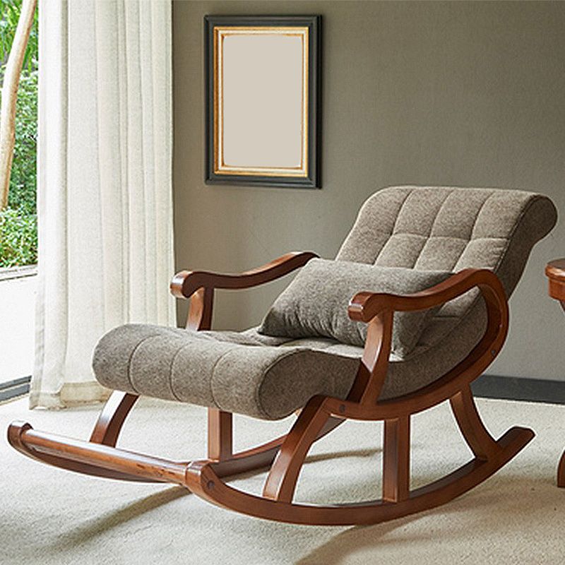 Accent Chair 26.37" L x 59.05" W x 35.03" H Solid Wood Frame Lounge Chair