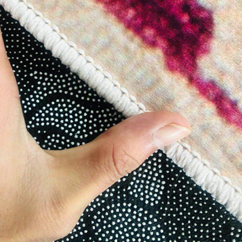 Multi Color Geometric Print Rug Cotton Blend Persian Area Carpet Non-Slip Backing Easy Care Indoor Rug for Living Room