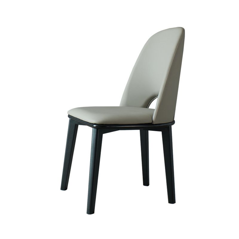 Industrial Home Indoor Chair Solid Wood Legs Dining Armless Chair