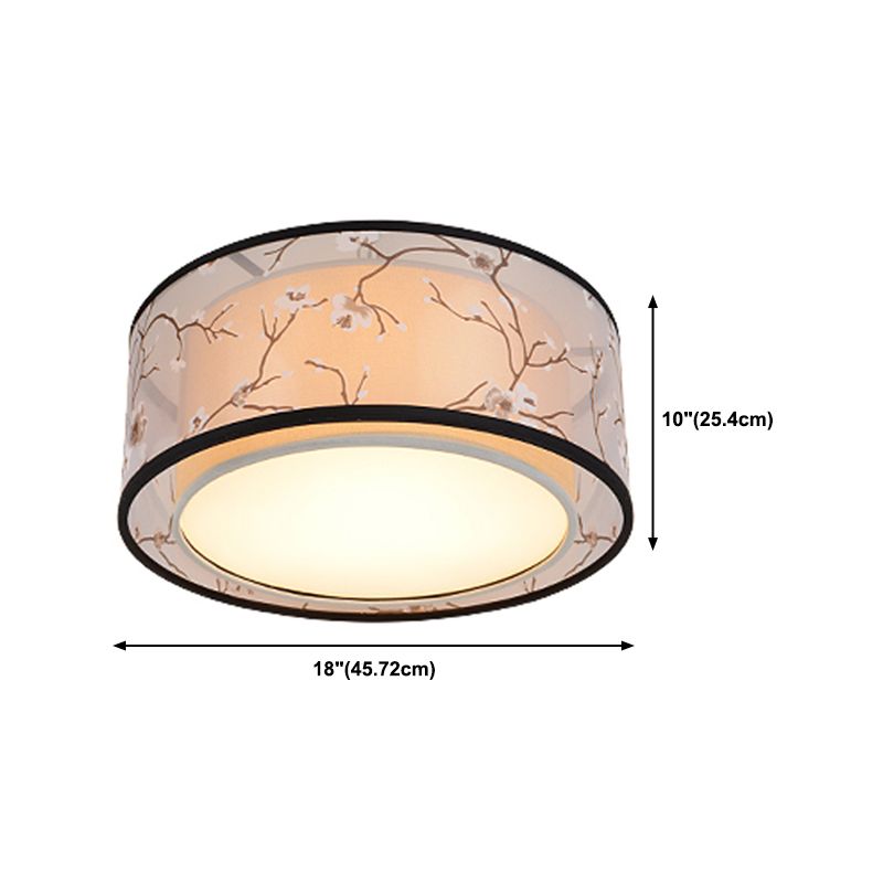Contemporary Style Round Flush Mount Fixture Metal 3-Light Flush Mount Lamp