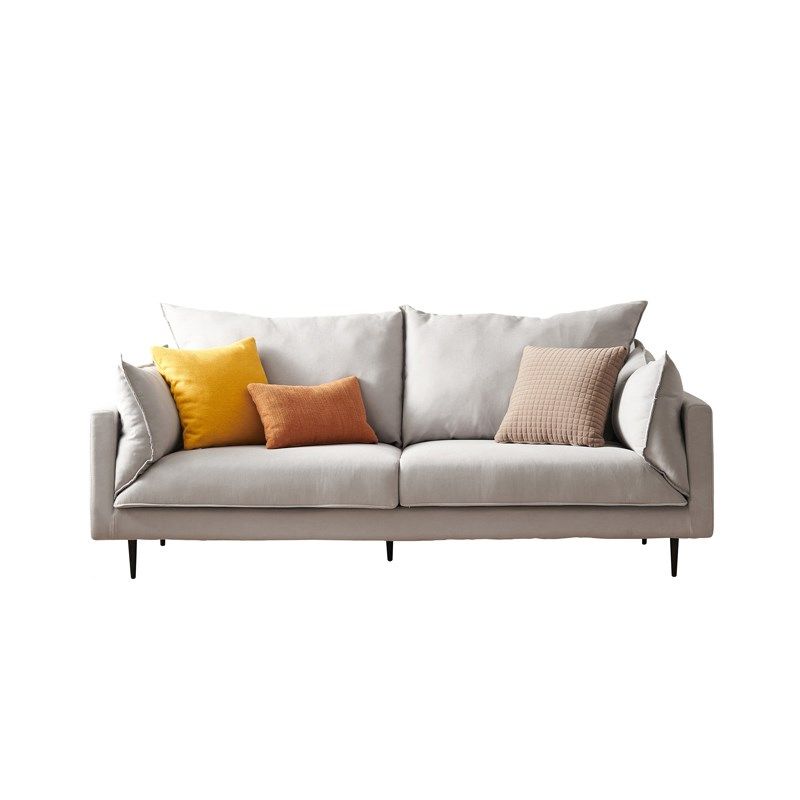 Linen 33"W Sofa Pillow Top Arm Sofa with 2 Pillows for Living Room