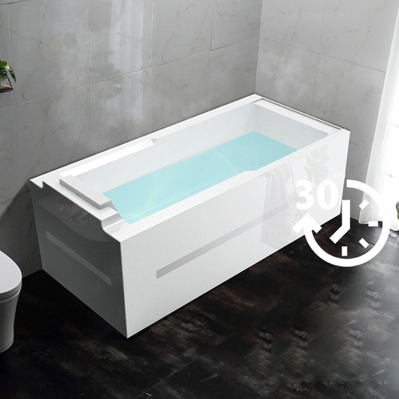Soaking Rectangular Bathtub Modern Bathroom with Faucet Bath Tub
