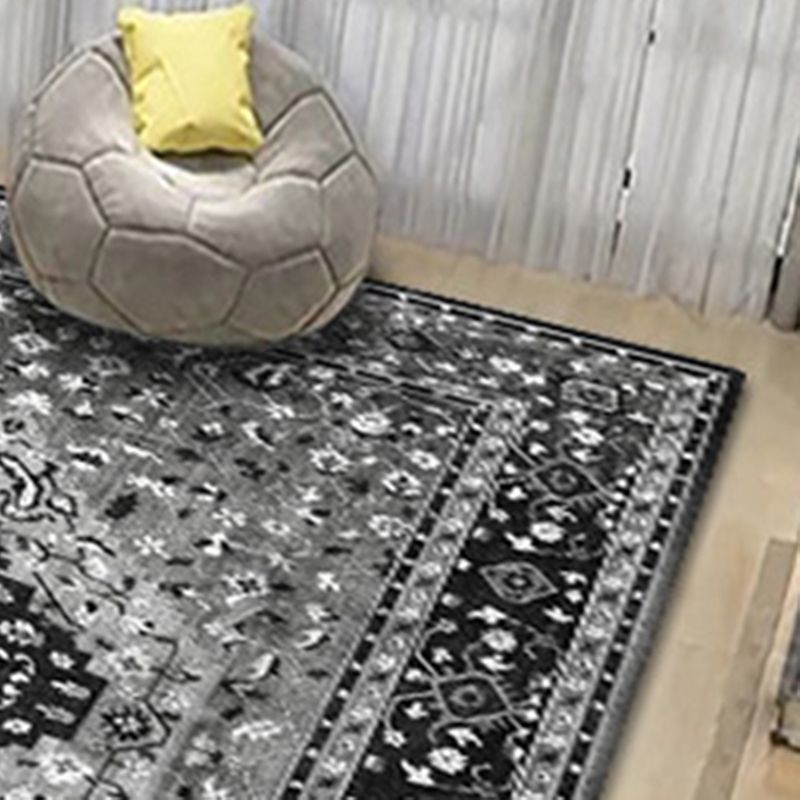 Alfombra vintage de la sala de estar marina Medallón de la alfombra del poliéster alfombra interior lavable