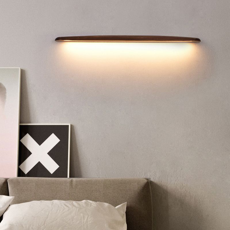Modern Household Wall Light Creative Wall Sconce with Wooden Shade for Sitting Room