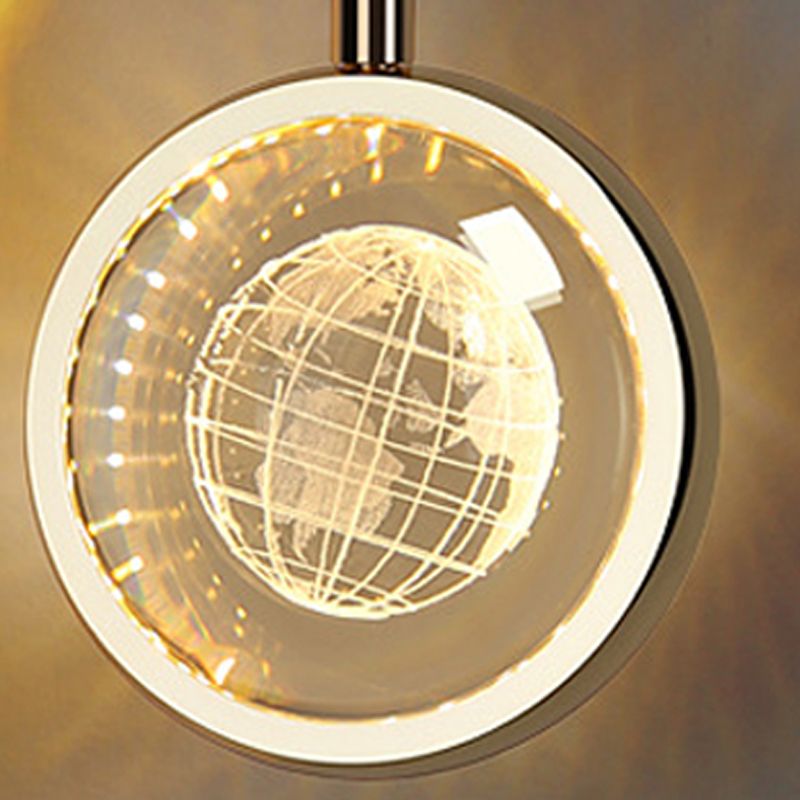 Ball Hanging Lights Modern Style Crystal 1 Light Pendant Light Kit