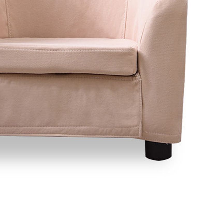 19.29" W x 17.71" D x 17.32" H Cotton Blend Accent Armchair with Basic Four Legs