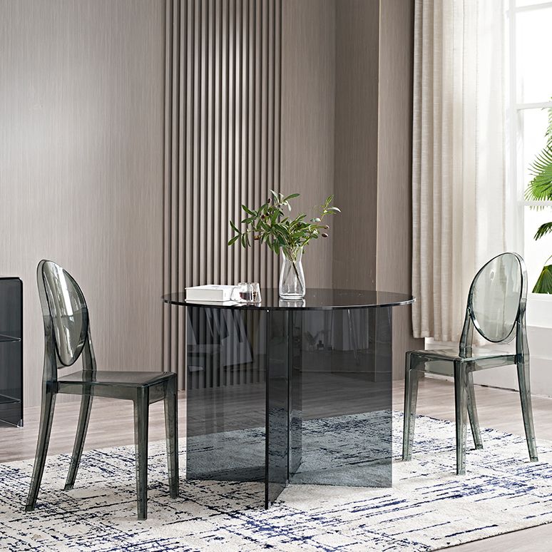Modern Style Dinner Room Table Glass Dining Table for Home Use