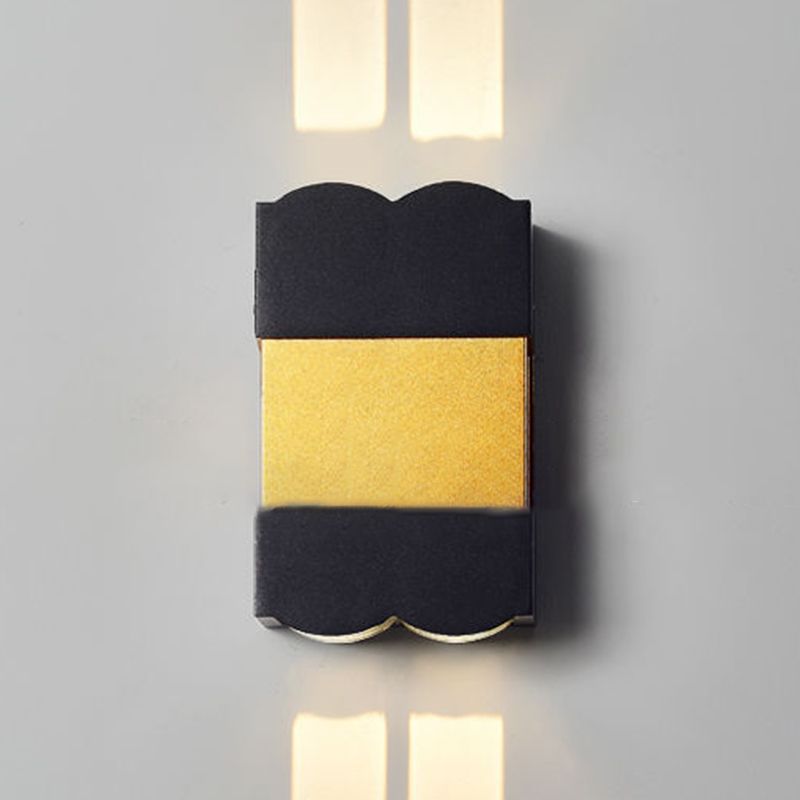 Modern Style Wall Lamp Metal 4 Lights Sconces in Black for Outdoor