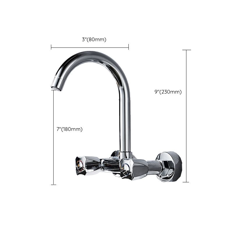 Contemporary Single Lever Handle Kitchen Faucet Metal High Arch Water Filler