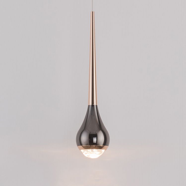 Geometrieform Pendelleuchte zeitgenössische Metall 1 Licht Anhänger Beleuchtung in Schwarz