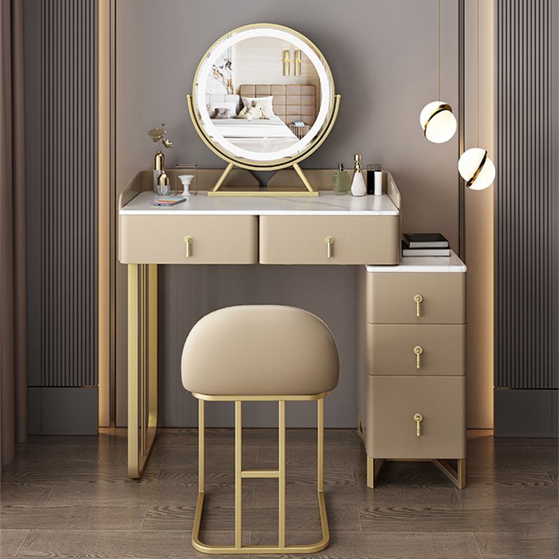 31.88" High Make-up Vanity Glam Vanity Set with 5 Storage Drawers