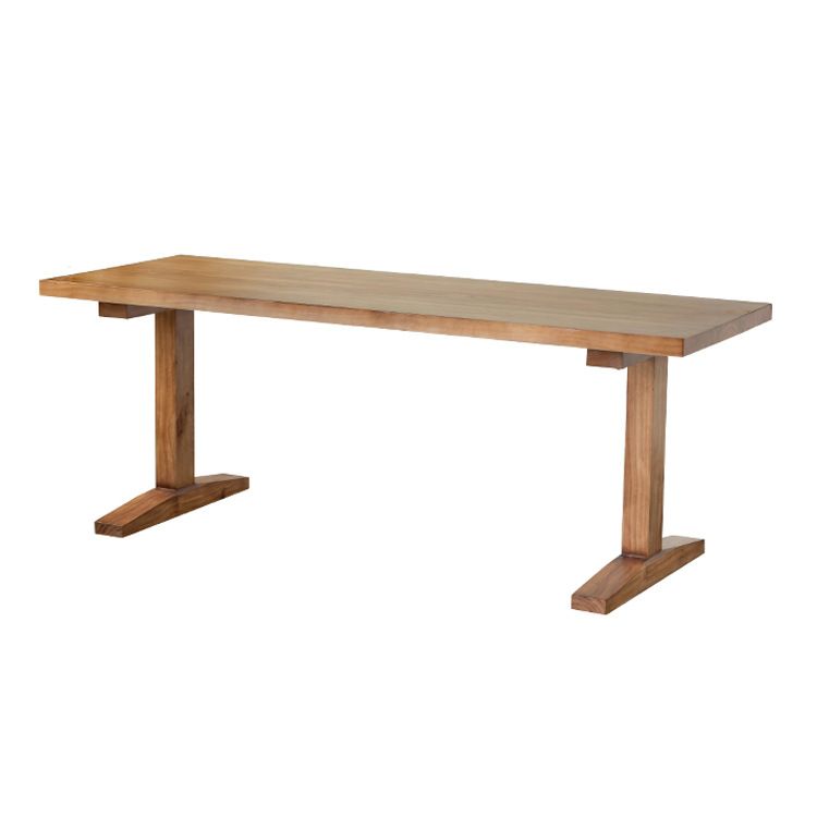 Contemporary Style Dining Table Rectangle Solid Wood Table for Home Kitchen